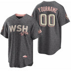 Custom Washington Nationals Active Player 2022 Grey JEROMEN City Connect Cherry Blossom Cool Base Stitched Jersey