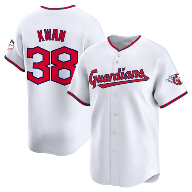 Cleveland Guardians #38 Steven Kwan White JEROMEN Home Limited Stitched Jersey