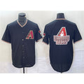 Arizona Diamondbacks Black JEROMEN Team Big Logo Cool Base Stitched Jerseys
