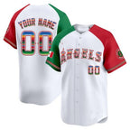 Custom Los Angeles Angels Mexico Vapor Premier Limited Jersey ¨C White JEROMEN