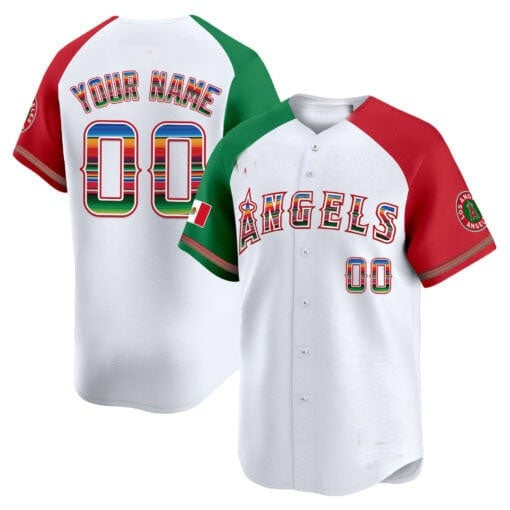 Custom Los Angeles Angels Mexico Vapor Premier Limited Jersey ¨C White JEROMEN
