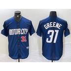 Detroit Tigers #31 Riley Greene Number 2024 Navy JEROMEN City Connect Cool Base Limited Stitched Jersey