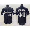 Cincinnati Reds #44 Elly De La Cruz Black JEROMEN 'Gothic Queen City Edition' Vapor Premier Limited Stitched Jersey