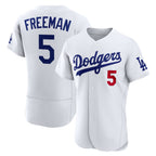 Los Angeles Dodgers #5 Freddie Freeman White JEROMEN Home Authentic Jersey