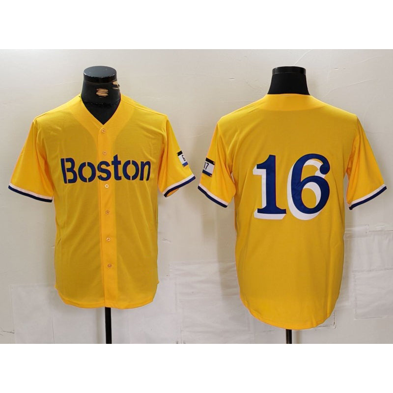 Boston Red Sox #16 Jarren Duran Gold JEROMEN City Connect Stitched Jersey