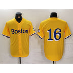 Boston Red Sox #16 Jarren Duran Gold JEROMEN City Connect Stitched Jersey
