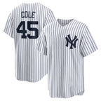 New York Yankees #45 Gerrit Cole White JEROMEN Home Replica Player Name Jersey 2