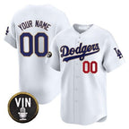 Custom Los Angeles Dodgers Vin Scully Patch Gold Trim Vapor Premier Limited Jersey ¨C All Stitched-White JEROMEN