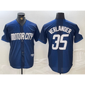 Detroit Tigers #35 Justin Verlander Navy JEROMEN 2024 City Connect Cool Base Limited Stitched Jersey