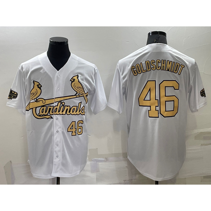 St. Louis Cardinals #46 Paul Goldschmidt Number White JEROMEN 2022 All Star Stitched Cool Base Jersey