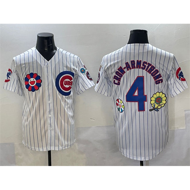 Chicago Cubs #4 Pete Crow-Armstrong White JEROMEN 2025 Tokyo Series Limited Stitched Jersey