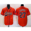 Houston Astros #27 Jose Altuve Orange JEROMEN With Patch Cool Base Stitched Jersey