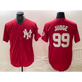 New York Yankees #99 Aaron Judge Red JEROMEN Fashion Cool Base Jersey