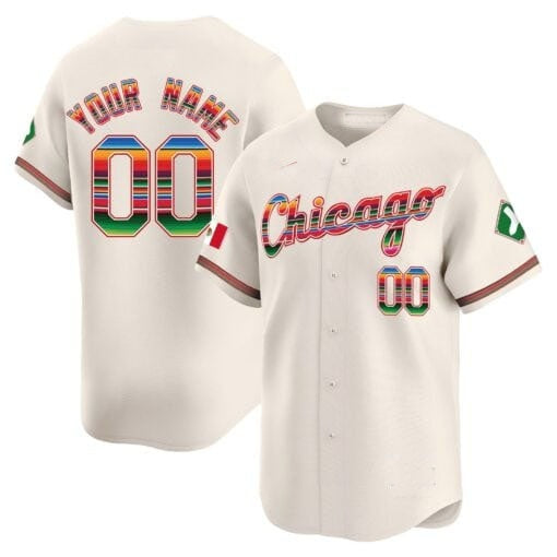 Custom Chicago White Sox Mexico Vapor Premier Limited Jersey V3- Cream JEROMEN