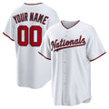 Custom Washington Nationals White JEROMEN Home Replica Jersey
