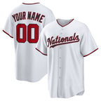 Custom Washington Nationals White JEROMEN Home Replica Jersey