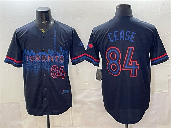 Toronto Blue Jays #84 Dylan Cease Navy JEROMEN 2024 City Connect Limited Stitched Jersey