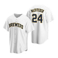 Milwaukee Brewers #24 Andrew McCutchen White JEROMEN Cool Base Stitched Jersey