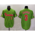 Philadelphia Phillies #3 Bryce Harper Number Green JEROMEN With Patch Stitched Cool Base Jersey