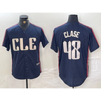 Cleveland Guardians #48 Emmanuel Clase Navy JEROMEN 2024 City Connect Limited Stitched Jersey