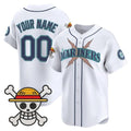 Custom Seattle Mariners x One Piece White JEROMEN Vapor Premier Limited Jersey - Stitched