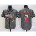 Houston Astros #2 Alex Bregman Number Grey JEROMEN Gridiron Cool Base Stitched Jersey