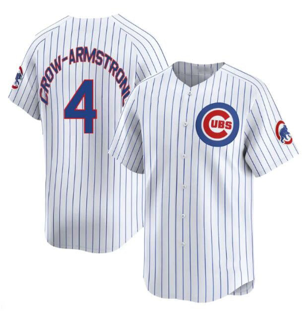 Chicago Cubs #4 Pete Crow-Armstrong White JEROMEN Home Limited Stitched Jersey