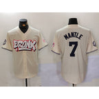 New York Yankees #7 Mickey Mantle Cream JEROMEN Limited Stitched Jersey 2