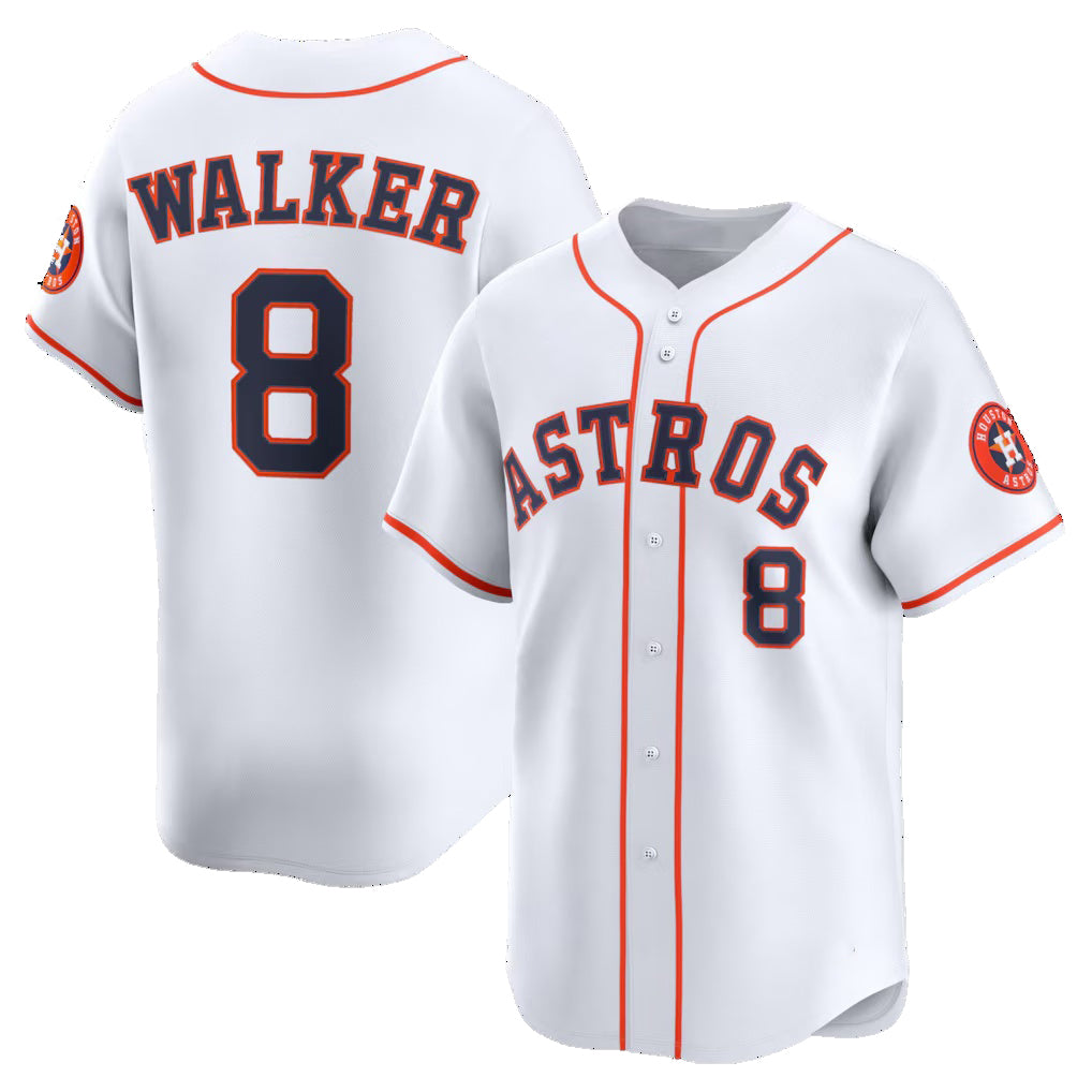 Houston Astros #8 Christian Walker White JEROMEN Home Limited Player Jersey