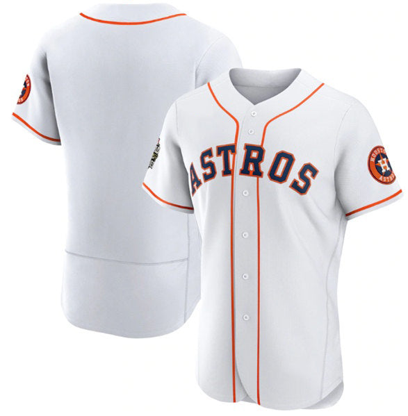 Houston Astros Blank White JEROMEN 2022 World Series Flex Base Stitched Jersey
