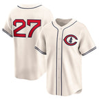Chicago Cubs #27 Seiya Suzuki Cream JEROMEN Throwback Cooperstown Collection Limited Jersey