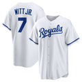 Kansas City Royals #7 Bobby Witt Jr. White JEROMEN Home Replica Player Jersey
