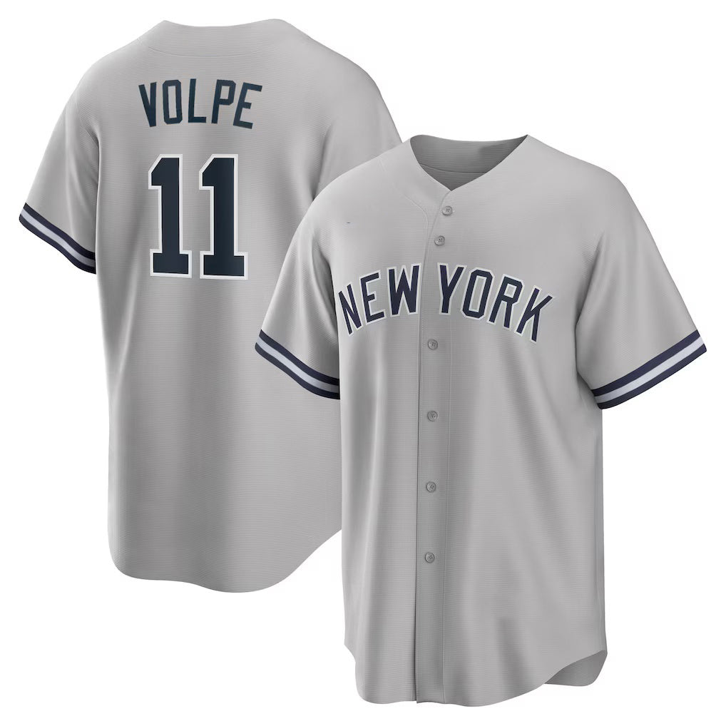New York Yankees #11 Anthony Volpe Gray JEROMEN Road Replica Jersey