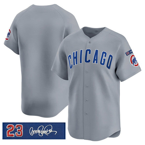 Chicago Cubs Blank Gray JEROMEN 'Ryne Sandberg Tribute' Vapor Limited V3 Stitched Jersey