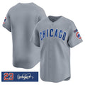 Chicago Cubs Blank Gray JEROMEN 'Ryne Sandberg Tribute' Vapor Limited V3 Stitched Jersey