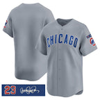 Chicago Cubs Blank Gray JEROMEN 'Ryne Sandberg Tribute' Vapor Limited V3 Stitched Jersey