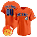Custom Cincinnati Reds x Dragon Ball Orange JEROMEN Vapor Premier Limited Jersey - All Stitched