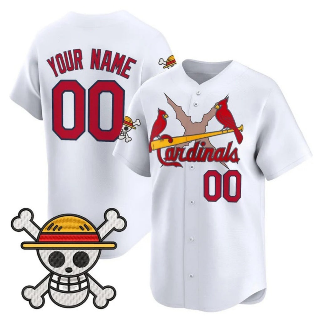 Custom St. Louis Cardinals x One Piece White JEROMEN Vapor Premier Limited Jersey - Stitched