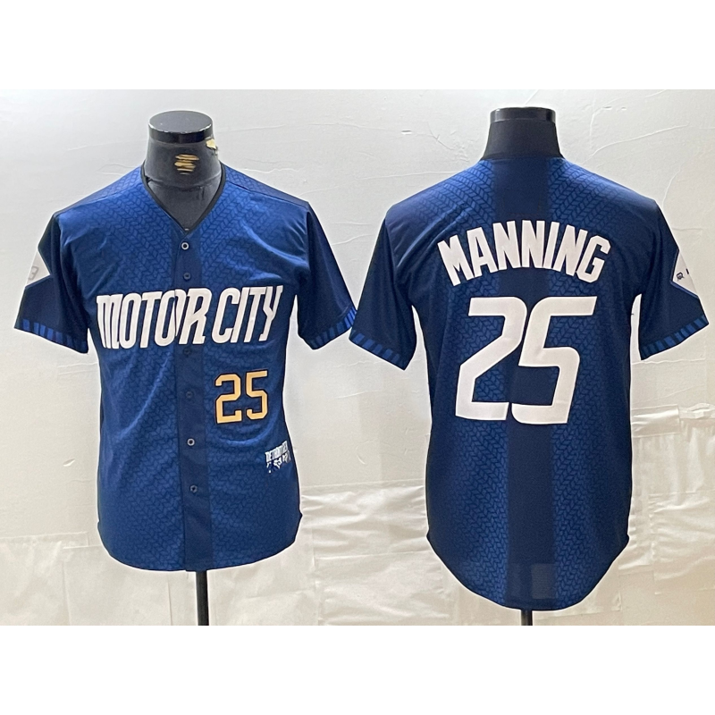 Detroit Tigers #25 Matt Manning 2024 Number Navy JEROMEN City Connect Cool Base Limited Stitched Jersey