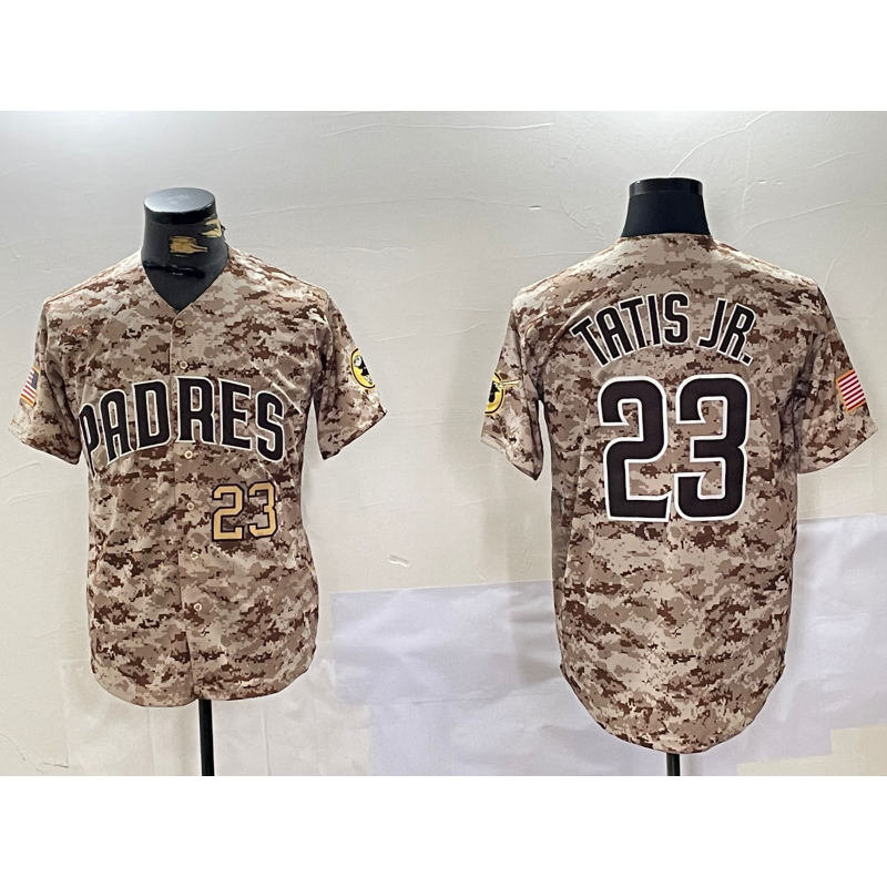 San Diego Padres #23 Fernando Tatis Jr Camo JEROMEN Stitched Cool Base Jerseys