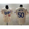 Los Angeles Dodgers #50 Mookie Betts Cream JEROMEN 2025 Tokyo Series Limited Stitched Jersey
