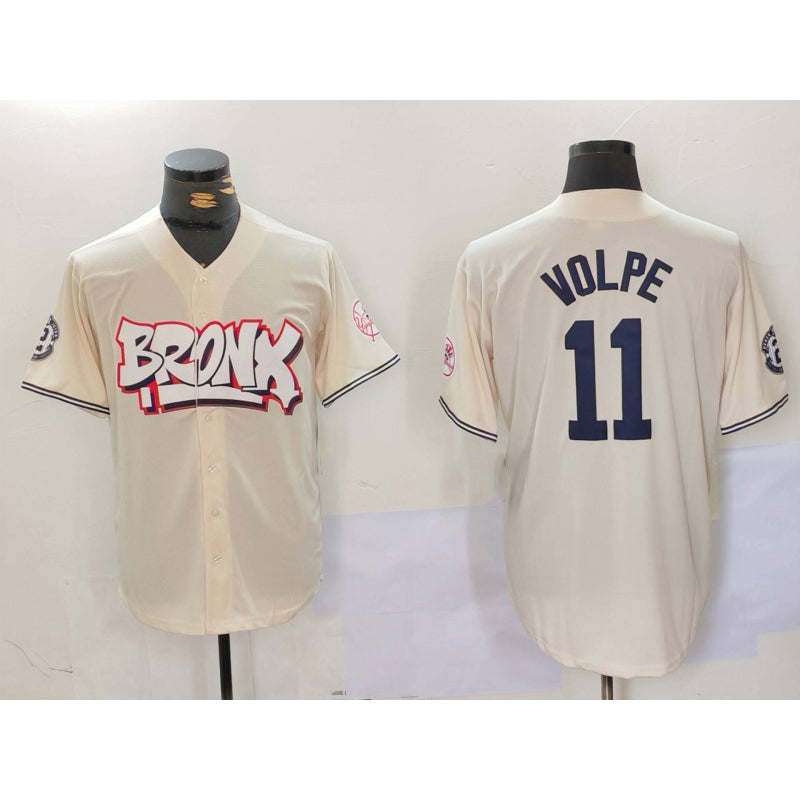 New York Yankees #11 Anthony Volpe Cream JEROMEN Limited Stitched Jersey 2
