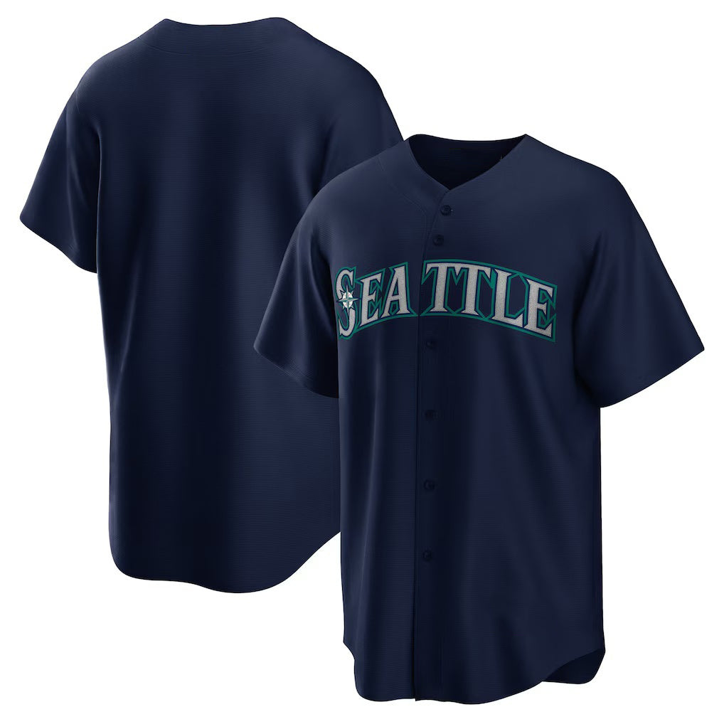 Seattle Mariners Navy JEROMEN Alternate Replica Team Jersey