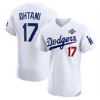 Los Angeles Dodgers #17 Shohei Ohtani White JEROMEN 2025 World Series Cool Base Sttiched Jersey