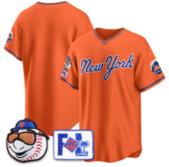 New York Mets Blank Orange JEROMEN 2025 Spring Training Stitched Jersey