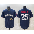 Minnesota Twins #25 Byron Buxton Number 2023 Navy Blue JEROMEN Cool Base Stitched Jerseys