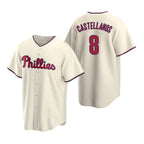 Philadelphia Phillies #8 Nick Castellanos Cream JEROMEN Cool Base Stitched Jersey
