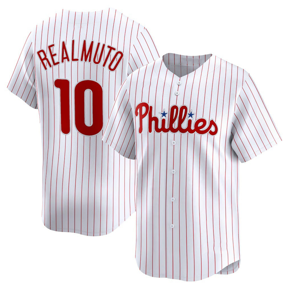 Philadelphia Phillies #10 J.T. Realmuto White JEROMEN Home Limited Player Jersey