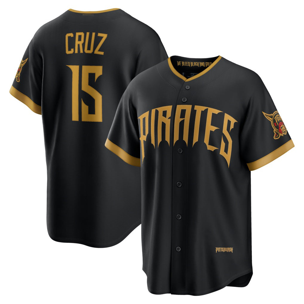 Pittsburgh Pirates #15 Oneil Cruz Black JEROMEN 2026 City Connect Stadium Jersey