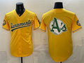 Oakland Athletics Team Big Logo 2026 Yellow JEROMEN Alternate Sacramento Celebrating 125 Years Vapor Limited Stitched Jerseys 2